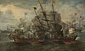 Combate naval, por Juan de la Corte