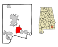 Dale County Alabama Incorporated and Unincorporated areas Newton Highlighted