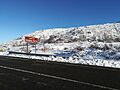 El puerto de Vallejera nevado.