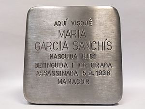 Archivo:García Sanchís María - Stolpersteine