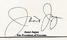 Janet Jargan (President of Guyana ) Autographed.jpg