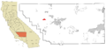 Kern County California Incorporated and Unincorporated areas Buttonwillow Highlighted