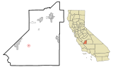 Kings County California Incorporated and Unincorporated areas Kettleman City Highlighted.svg