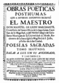 Manuel de León Marchante (1733) obras poéticas póstumas II