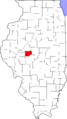 Map of Illinois highlighting Menard County