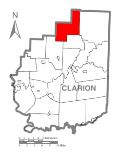 Map of Washington Township, Clarion County, Pennsylvania Highlighted.png