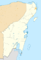 Mexico Quintana Roo location map (urban areas)