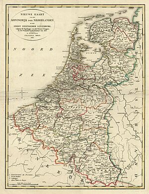 Archivo:Nieuwe Kaart Koningrijk der Nederlanden en Hertogdom Luxemburg C van Baarsel 1815