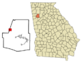 Paulding County Georgia Incorporated and Unincorporated areas Braswell Highlighted