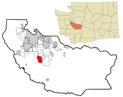 Pierce County Washington Incorporated and Unincorporated areas Elk Plain Highlighted.svg