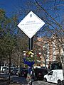 Placa conmemorativa en los Jardines Yolanda González (Madrid) 20230205