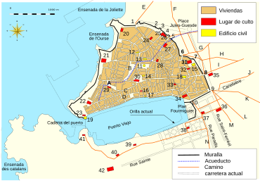 Archivo:Plano de Marsella en la edad media