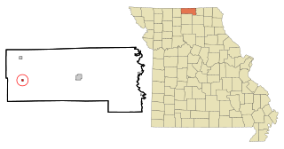 Putnam County Missouri Incorporated and Unincorporated areas Lucerne Highlighted.svg