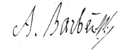 Signature d'Armand Barbès