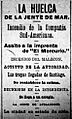 Titulares con que El Mercurio de Valparaíso informaba, el 14 de mayo de 1903, de lo ocurrido dos días antes.