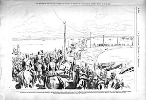 Archivo:1877-07-08, La Ilustración Española y Americana, Paso del Ejército ruso á la orilla derecha del Danubio, en presencia del czar Alejandro, frente á Galatz, el 23 de junio
