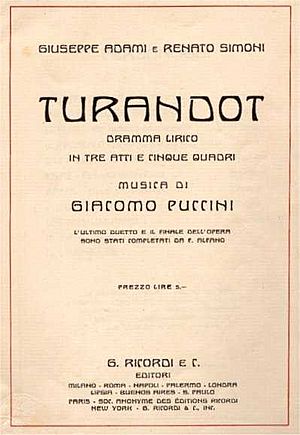 Archivo:1926-Turandot-frontespizio