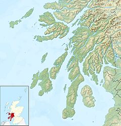 Península de Kintyre ubicada en Argyll and Bute