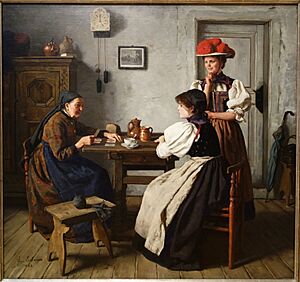 Archivo:At the Fortune Teller's by Alma Erdmann, 1900, oil on canvas - Chazen Museum of Art - DSC02374