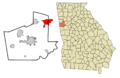 Carroll County Georgia Incorporated and Unincorporated areas Villa Rica Highlighted