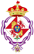 Coat of Arms of Spanish Infantas (1700-1931), Ornaments as single women.svg