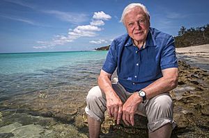 Archivo:David Attenborough at Great Barrier Reef