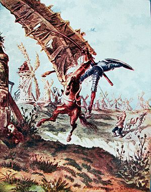 Archivo:Don Quijote, Luis Tasso, (1894?) "LLevándose tras sí al caballo y al caballero..." (5789387295)