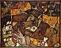 Egon Schiele - Krumau - Crescent of Houses (The small City V) - Google Art Project