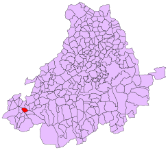 Extensión del término municipal dentro de la provincia de Ávila.