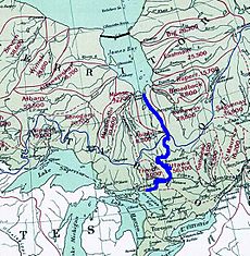 Archivo:GRAND Canal proposal (James Bay to Lake Huron)
