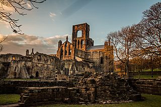 Kirkstall Abbey in the late afternoon