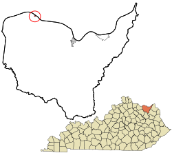 Lewis County Kentucky incorporated and unincorporated areas Concord highlighted.svg