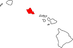 Mapa de Hawái con la ubicación de