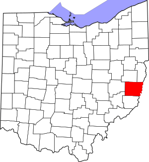 Map of Ohio highlighting Belmont County.svg
