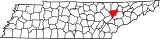 Map of Tennessee highlighting Anderson County.svg