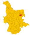 Map of comune of Ardauli (province of Oristano, region Sardinia, Italy) - 2016