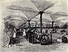 Archivo:Marshall's flax-mill, Holbeck, Leeds - interior - c.1800