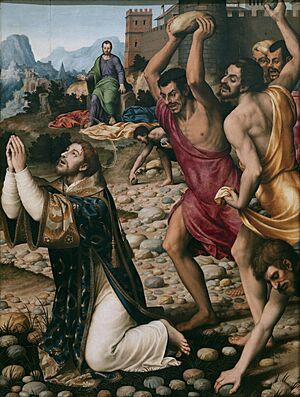 Archivo:Martirio de San Esteban, de Juan de Juanes (Museo del Prado)