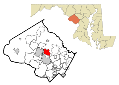 Montgomery County Maryland Incorporated and Unincorporated areas Redland Highlighted.svg