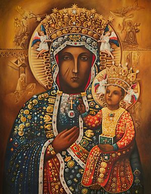 Archivo:Nuestra Señora de Czestochowa recubierta de Orfebrería