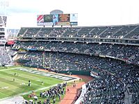 Oakland Coliseum south side from section 319