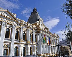 Archivo:Palacio de la Asamblea Legislativa de Bolivia, vista lateral