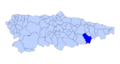 Ponga Asturies map