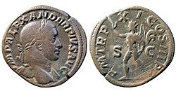 Archivo:Sesterzio di Severo Alessandro - dio Sole, 234, RIC IV 535; BMC 932