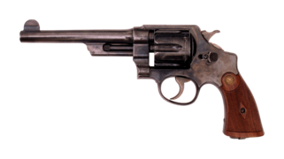 Smith and Wesson .44 Hand Ejector 1st Model New Century Triple Lock Canadian Contract .455 Webley-transparent
