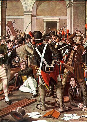 Archivo:The revolt of the students of Turin University, 1821