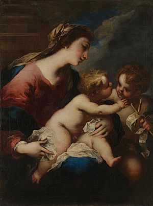 Archivo:Valerio Castello - The Virgin and Child with Saint John the Baptist