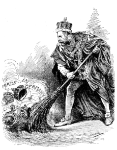 Archivo:A Good Riddance - George V of the United Kingdom cartoon in Punch, 1917