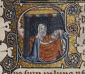 Archivo:Abigail tends Nabal Fitzwilliam MS 38-1950 f 78
