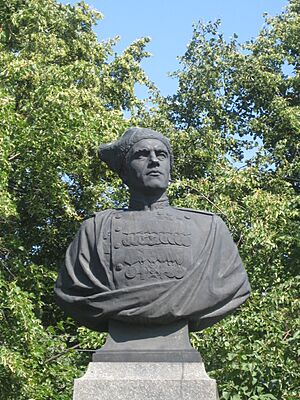 Archivo:Bust of hero Vasily Riazanov-Bolshoe Kozino